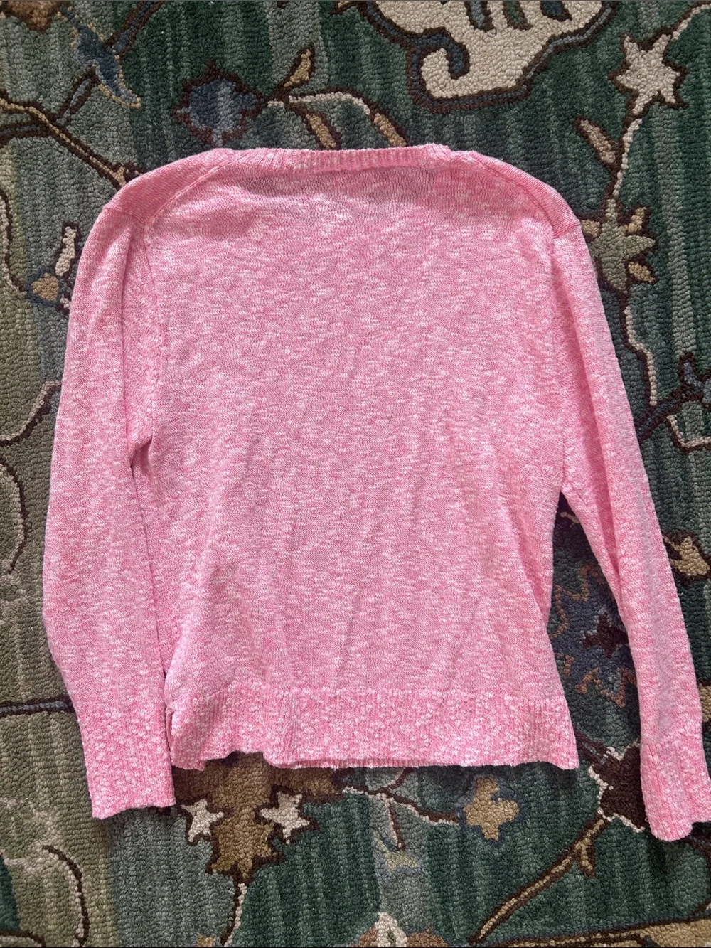 J. Crew Pink Marled Crewneck Sweater